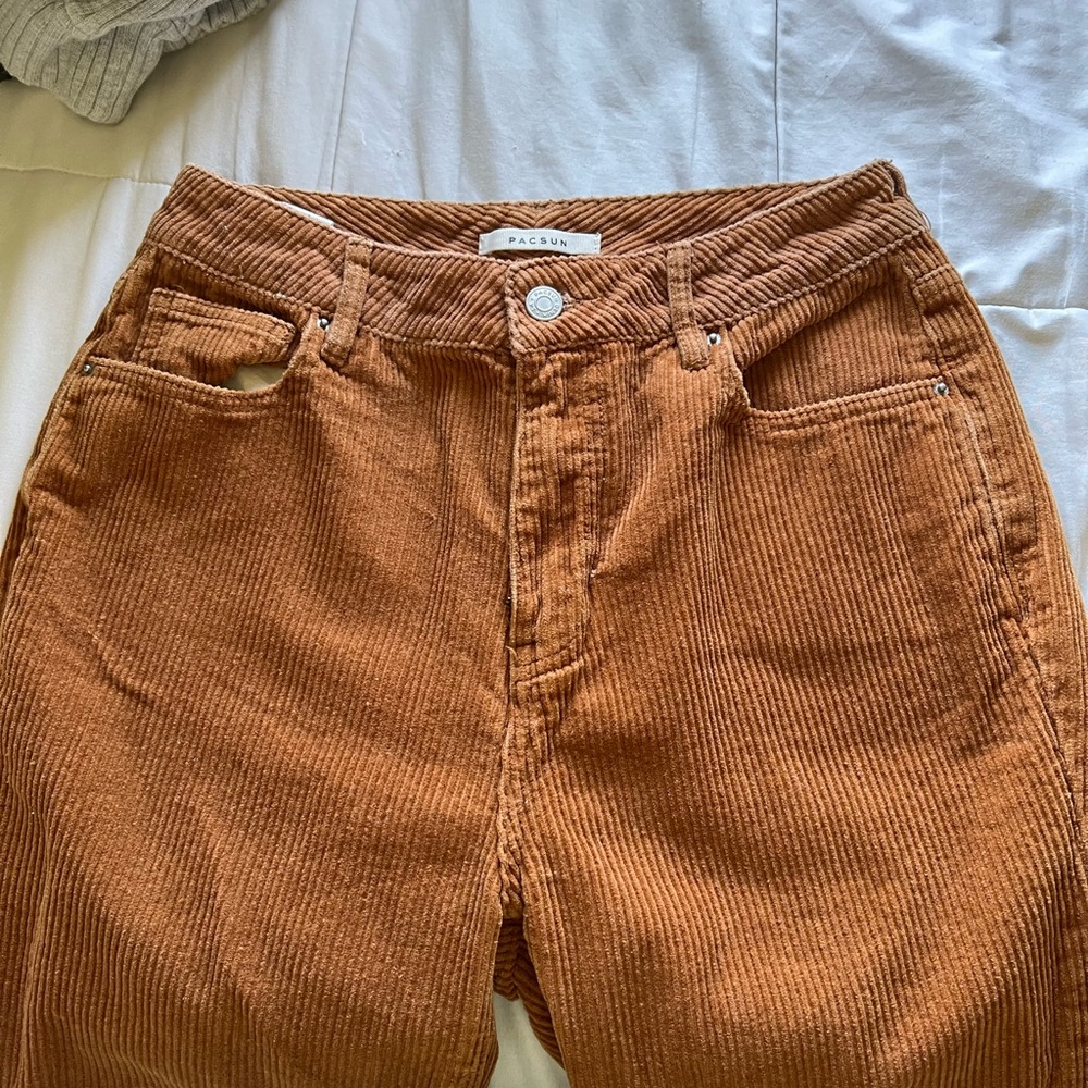 Brown corduroy mom Jean